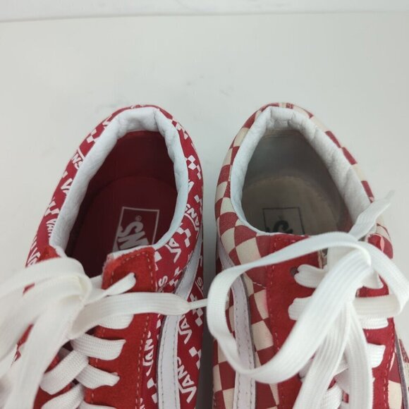 Vans Red Classic / Checkerboard Old Skool Sneakers, Men's 13 - Picture 6 of 10